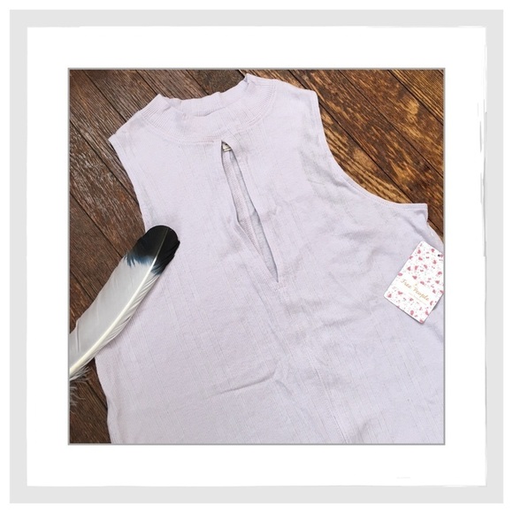 Free People 'Faye' Ribbed Keyhole Tank - Picture 2 of 5